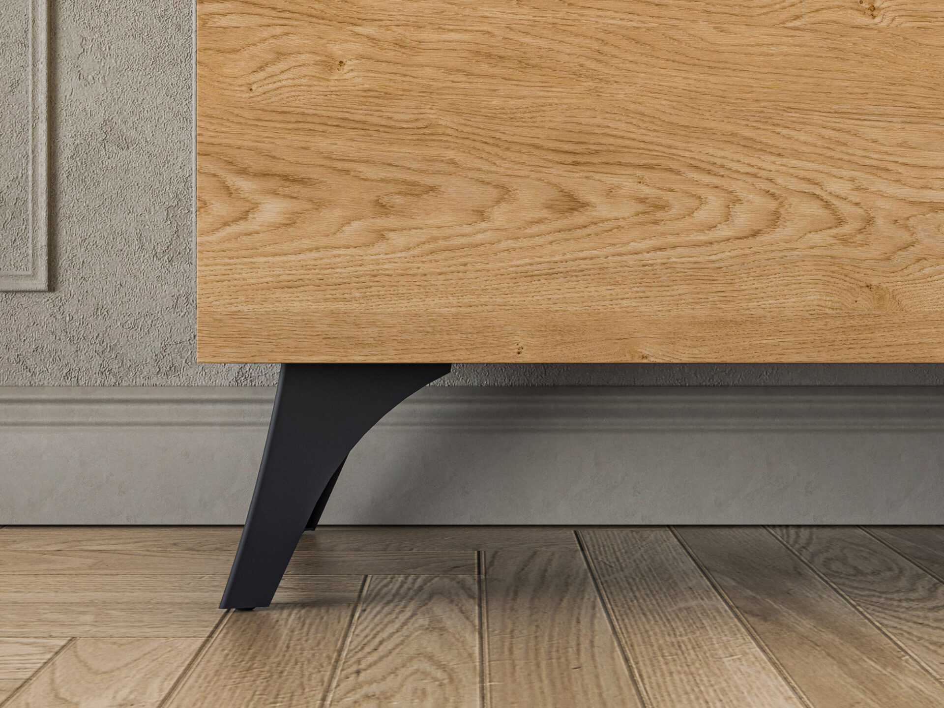 „Toscania 02“ kairinė „Baltic Dune Oak“ / „Prestige Black Ash“ – 1W1D vitrina - Paveikslėlis 12