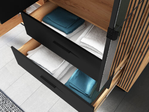 URSO 02 rankdarbių aukso/juodos spalvos – 3D2S spinta