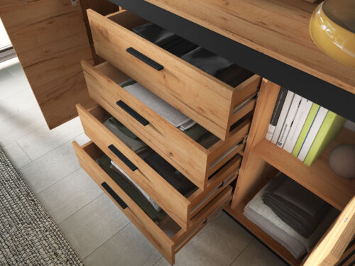 URSO 06 craft aukso/juodos spalvos – 2D4S komoda