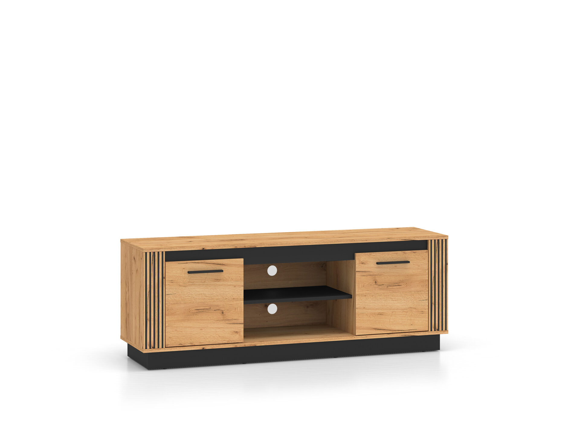 URSO 08 craft auksinė/juoda - 2D televizoriaus spintelė