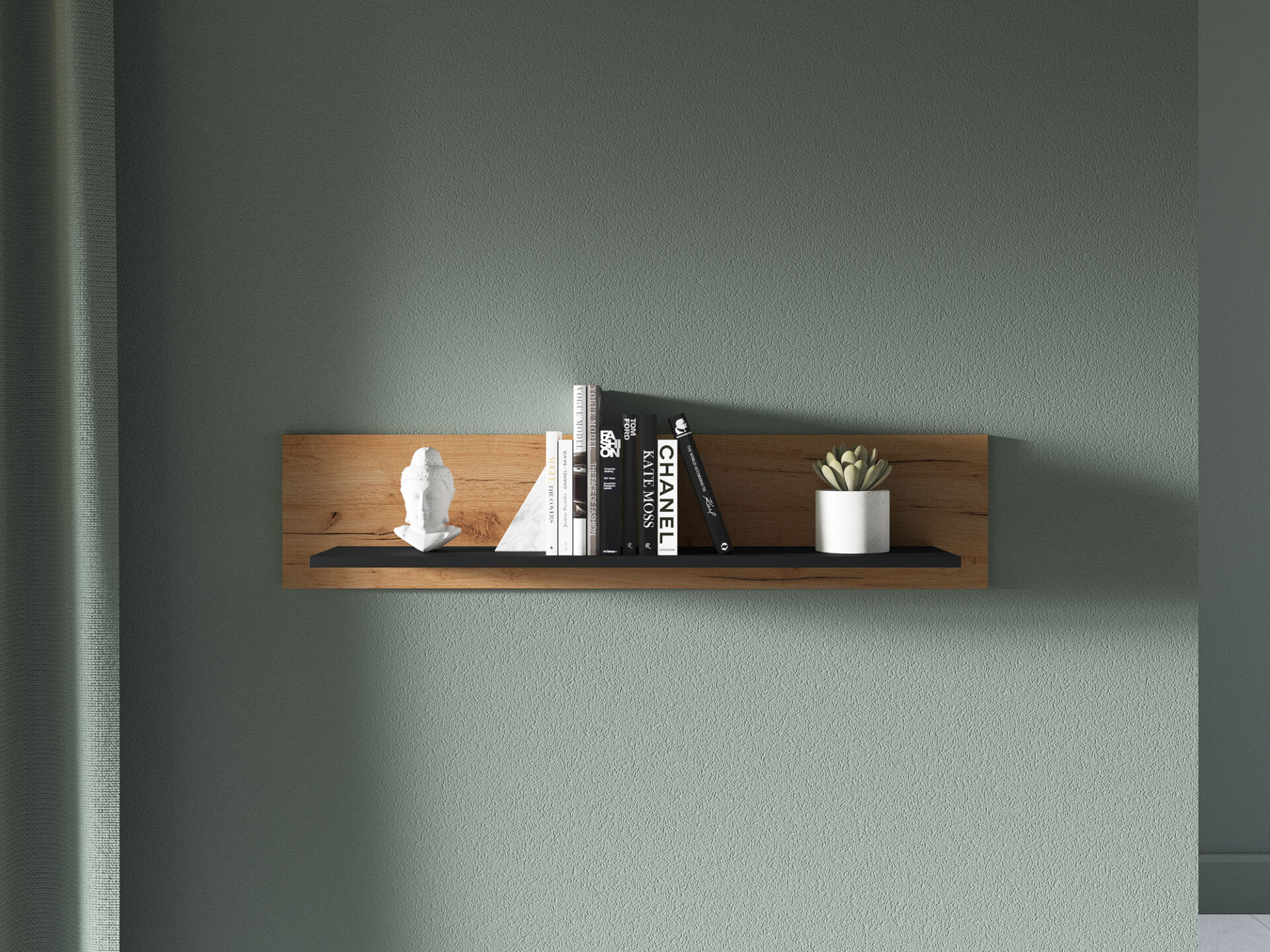 URSO 12 auksinė/juoda lentyna - Paveikslėlis 3