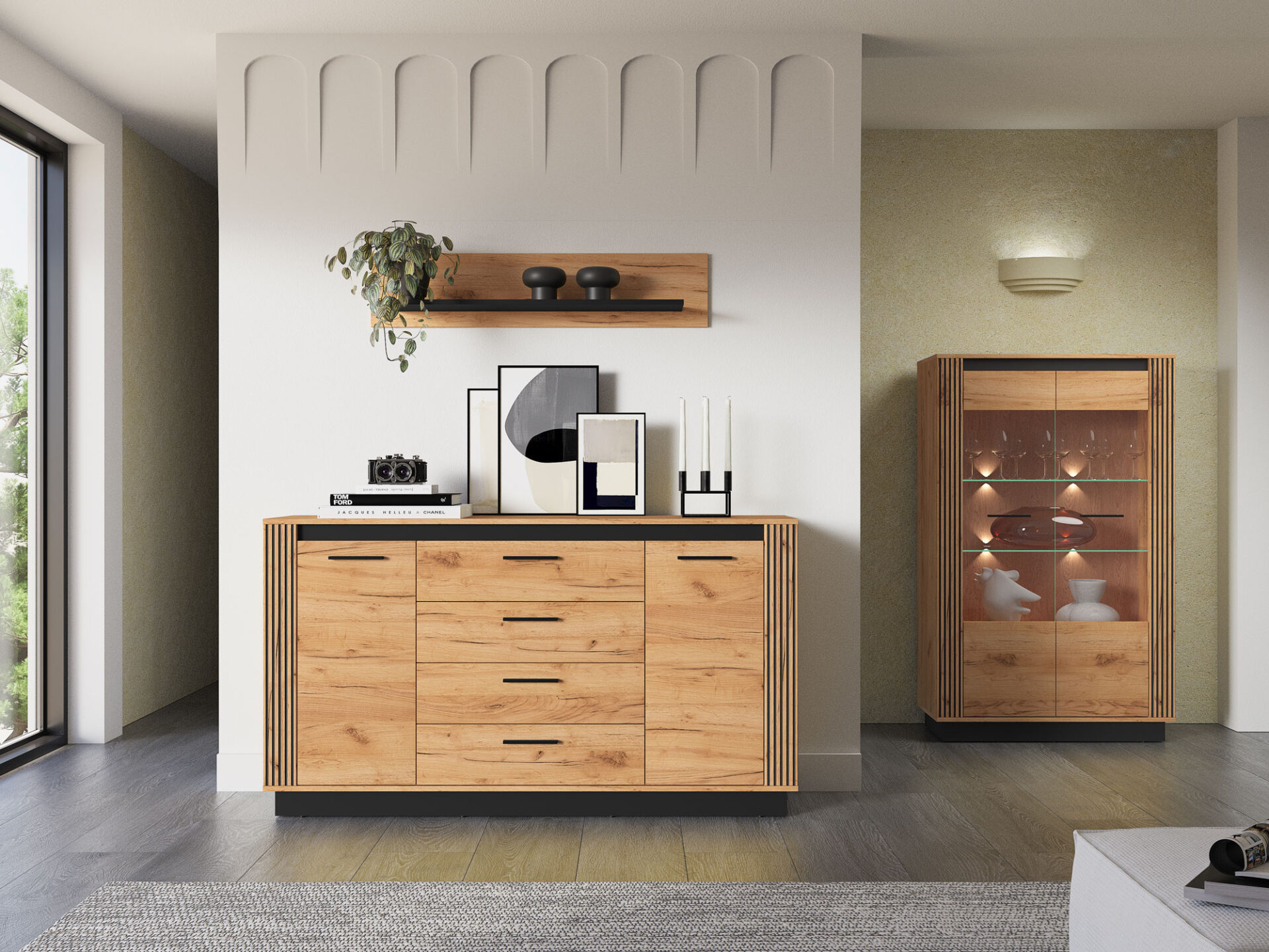 URSO 12 auksinė/juoda lentyna - Paveikslėlis 5