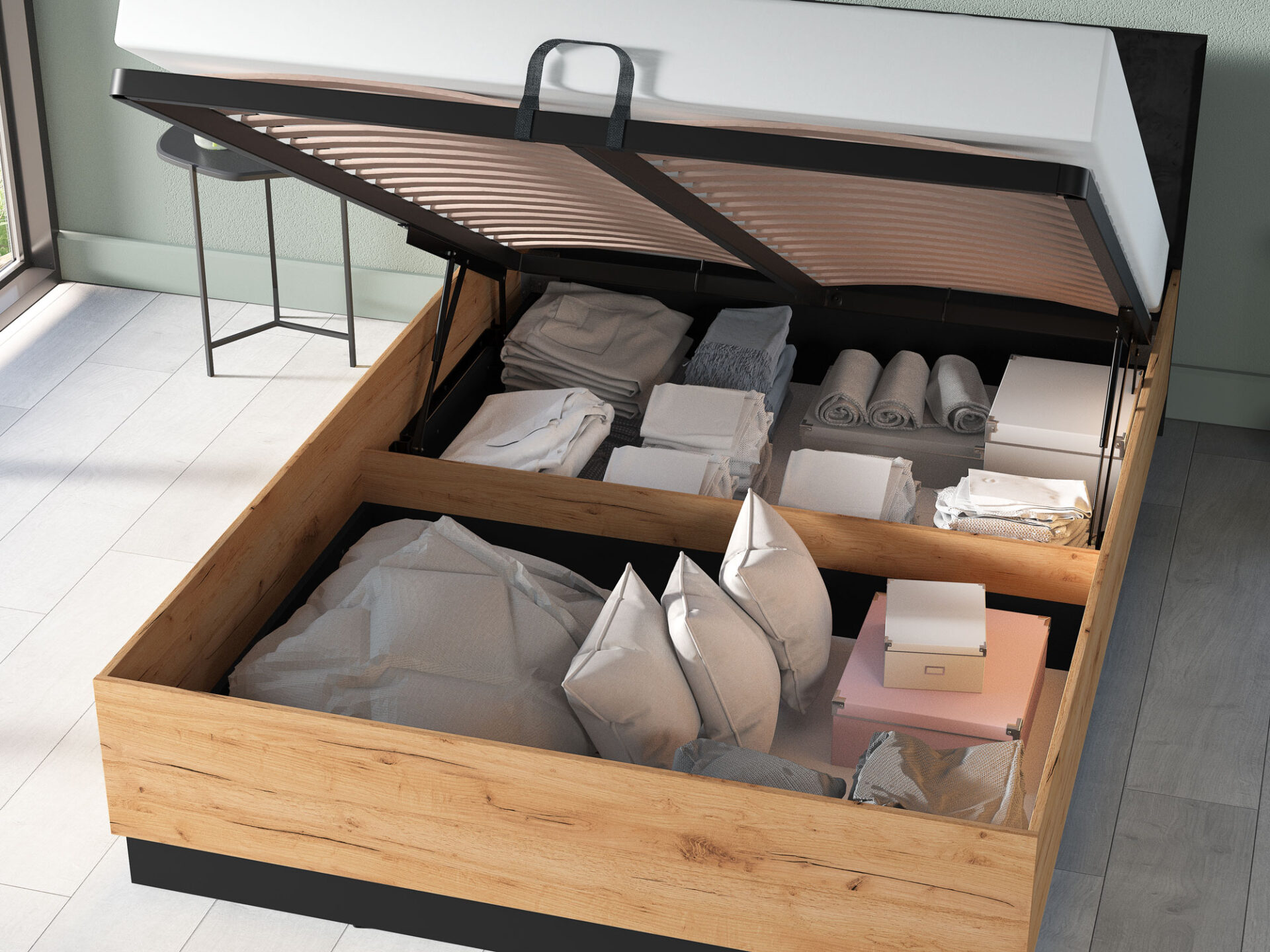 URSO 1301 craft auksinė/juoda - lova 140/200