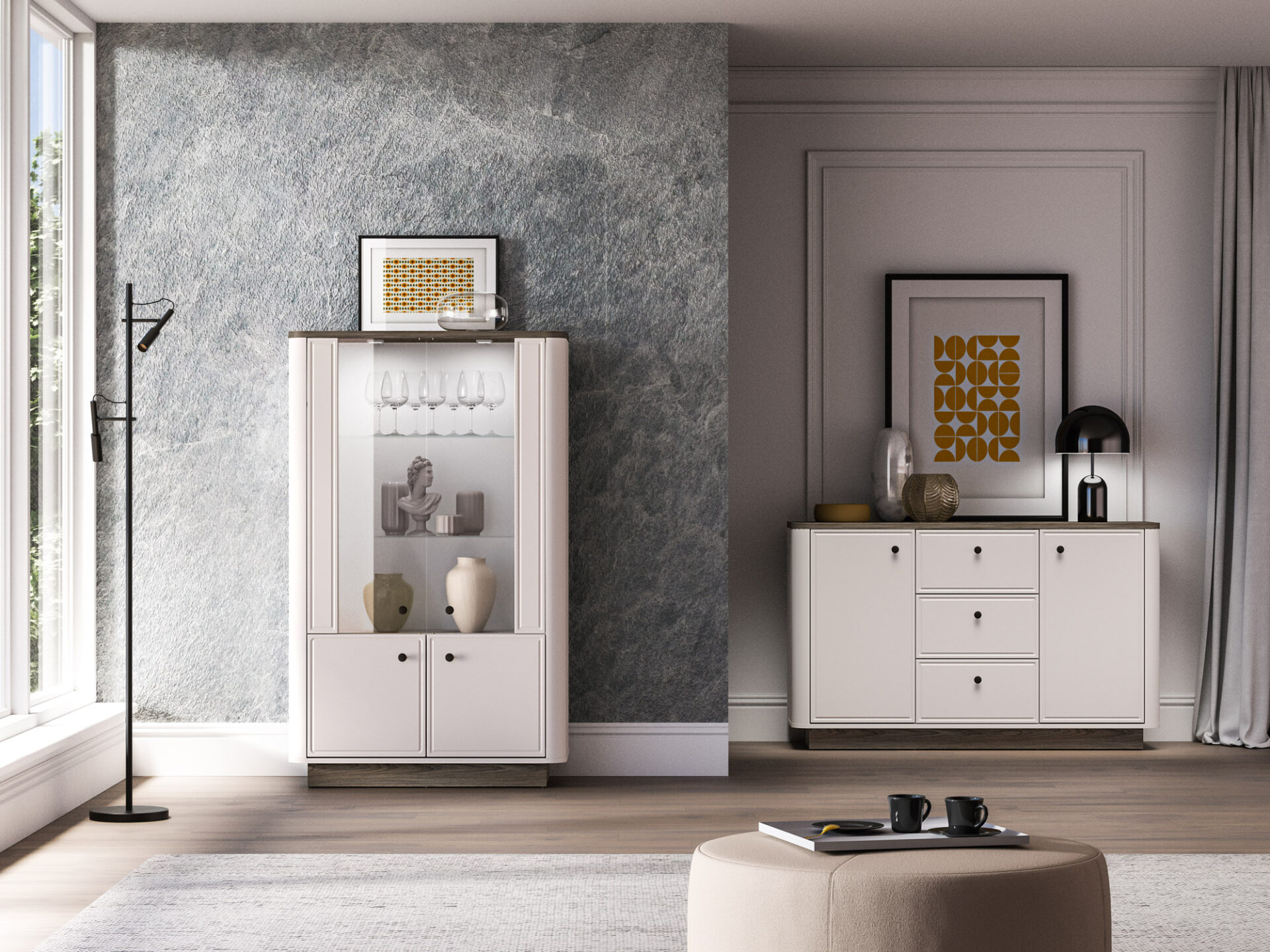 Vilavio 02 vėjo malūno ąžuolas tamsus / kašmyras - 4D vitrina — изображение 10