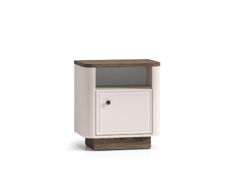 Vilavio 07 tamsaus vėjo malūno ąžuolo / kašmyro spalvos naktinis staliukas 1DL/P