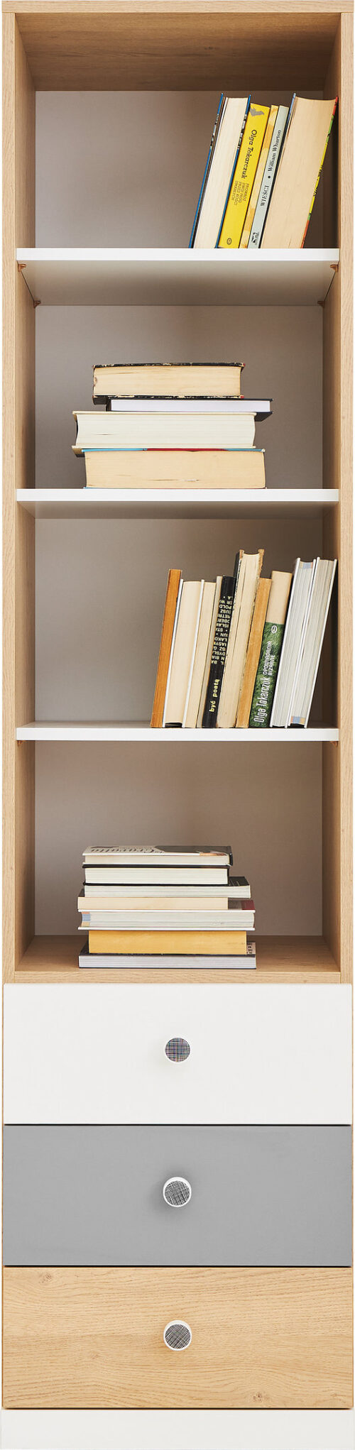 PIXEL sistema 6 sausainio ąžuolo + balta prabangi + pilka