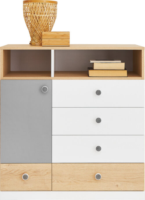 PIXEL sistema 9 sausainio ąžuolo + balta prabangi + pilka