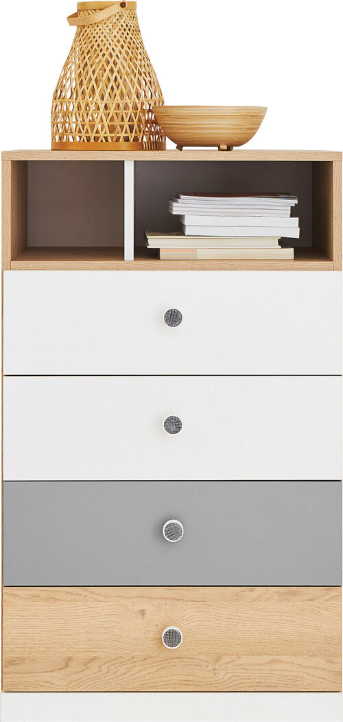 PIXEL sistema 10 sausainio ąžuolo + baltos spalvos prabangi + pilka