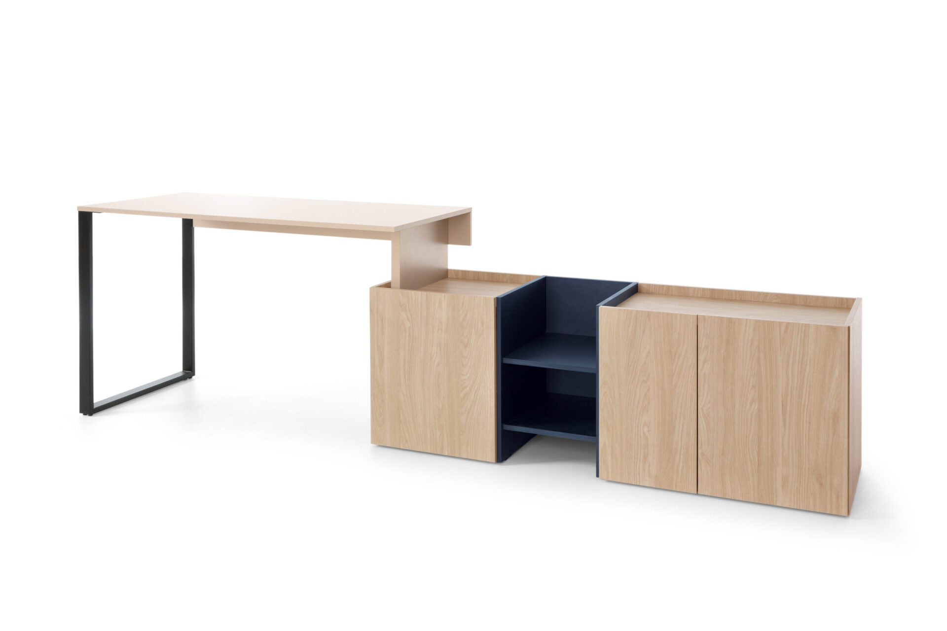 SERGIO 8 sistema smėlio smėlio spalvos V + alyvuotas ąžuolas + karališkoji tamsiai mėlyna