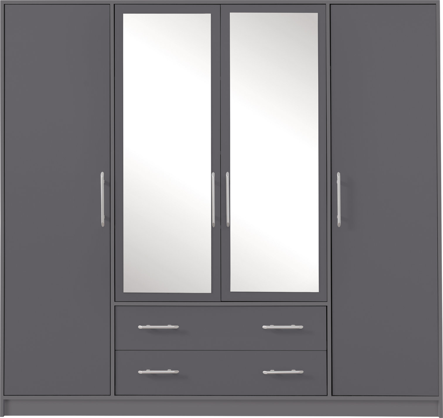 SMART 1 antracito spalvos spinta su veidrodžiu