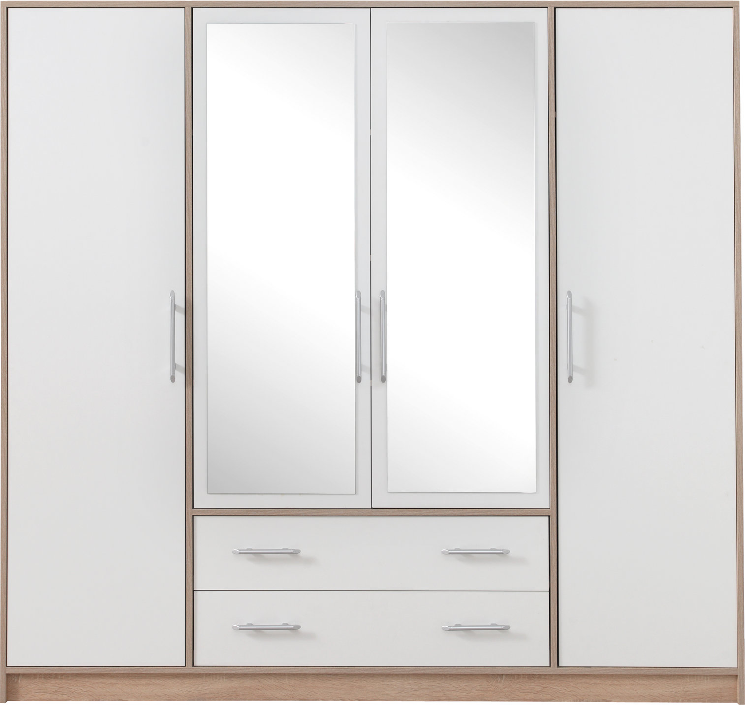 SMART 1 spinta, Sonoma ąžuolas + baltas lux su veidrodžiu