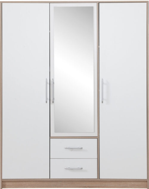 SMART 2 spinta, Sonoma ąžuolas + baltas lux su veidrodžiu