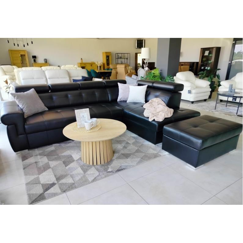 ATLANTA kampinė sofa su NX BLACK pufu