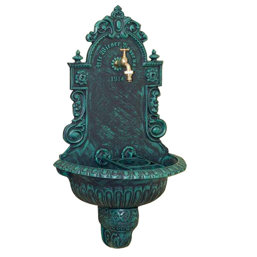 Aliuminio sodo praustuvas „Vienna“ antikinės žalios spalvos aliuminis antikinės žalios spalvos