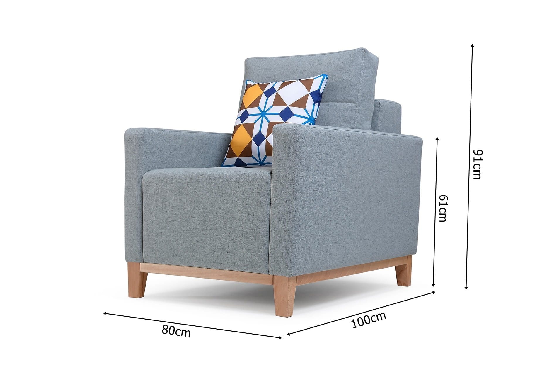 Ariel skandinaviškas fotelis - Paveikslėlis 8