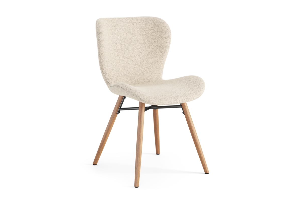 ALTEA kreminės spalvos (Monza 90 audinys) / natūralaus ąžuolo kojelės - MODERNI BUKLĖ APMUŠTA KĖDĖ SVETAINEI, VALGOMAJAM, VIRTUVEI