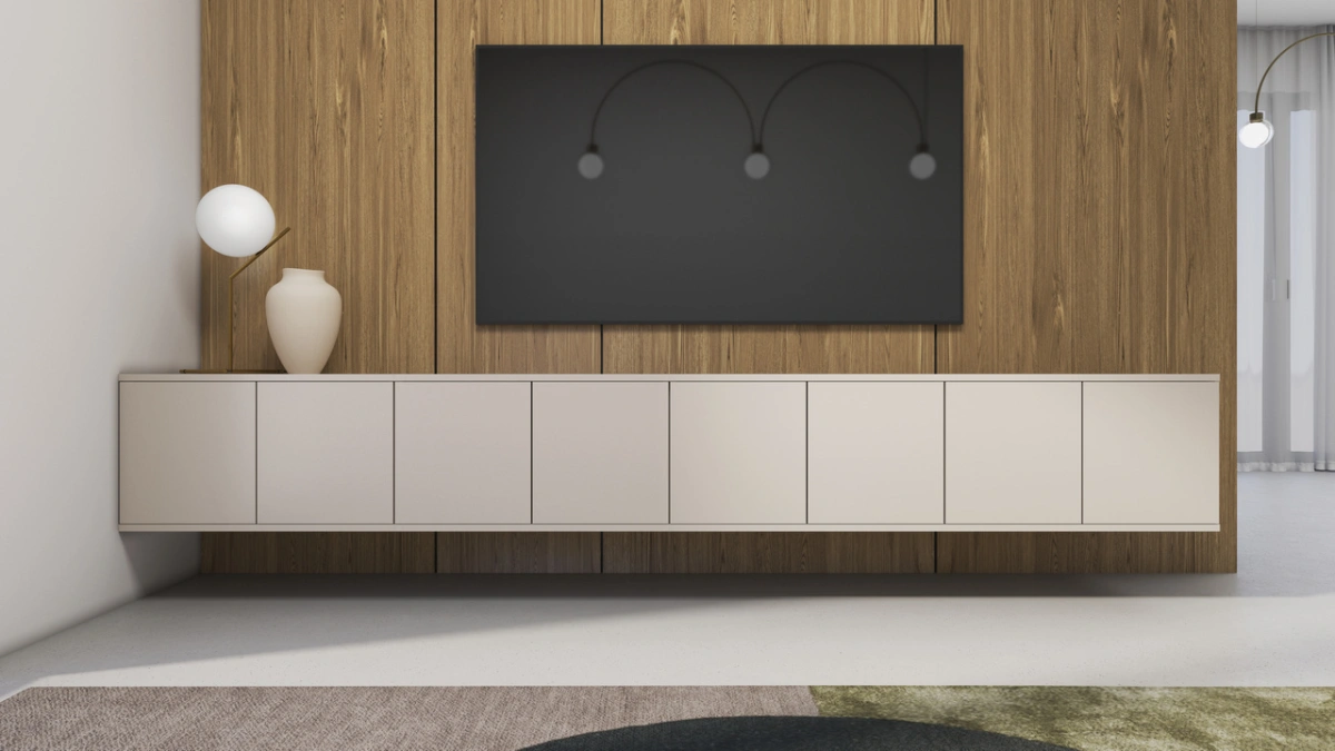 Bianko pakabinama televizoriaus spintelė 280 cm kašmyro spalvos