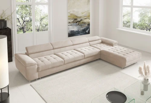 Kampinė sofa-lova su galvos atramomis 272 XL Benjamin