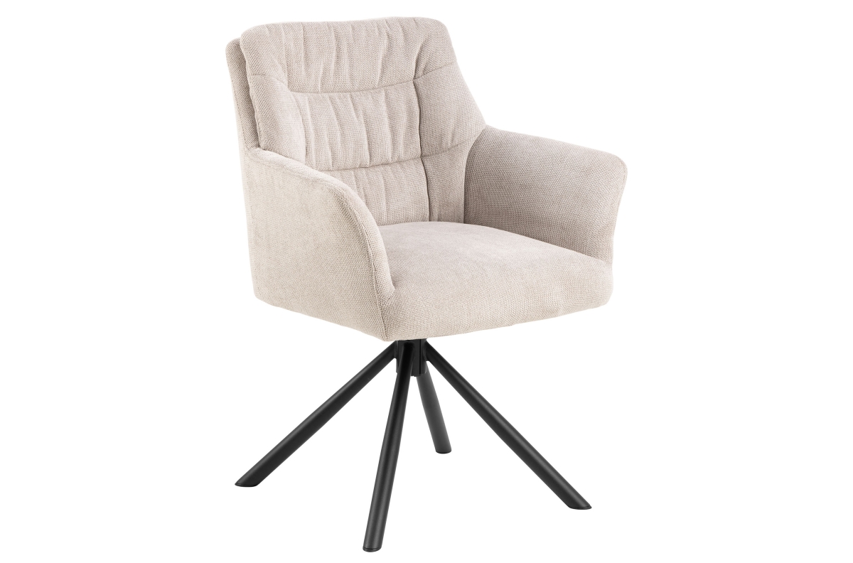 ARTHUR Beige (Caso 3 audinys) - MODERNI 360° SUKAMA KĖDĖ, APMUŠTA SVETAINEI / VALGOMAJAM / BIURUI / PALĖPEI