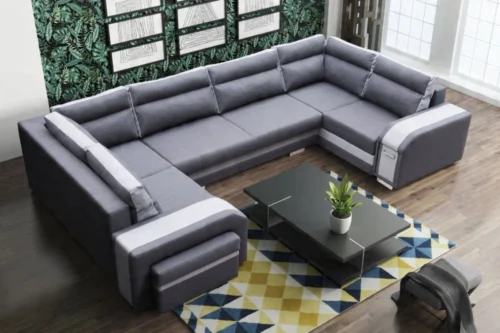 Assan U išskleidžiama kampinė sofa