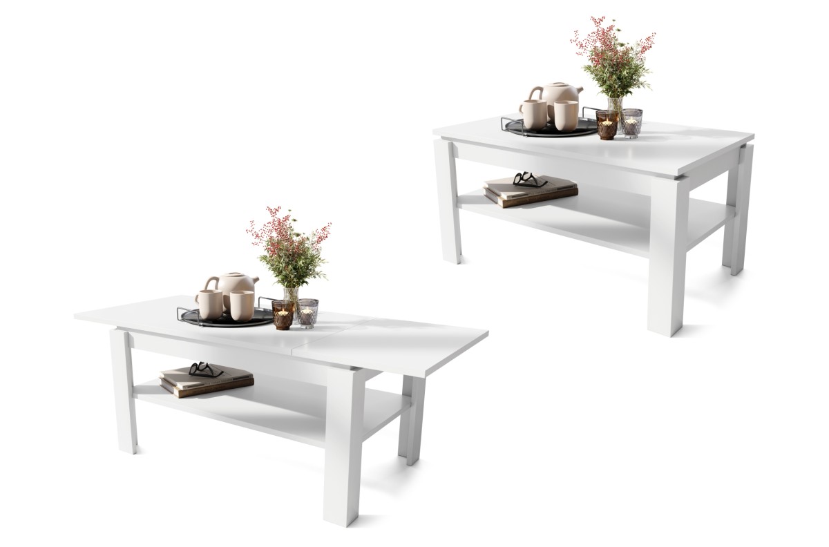 ASTI-R matinės baltos spalvos - MODERNUS SUOLAS/STALAS SU IŠPLĖSTAMA STALVIRŠIU