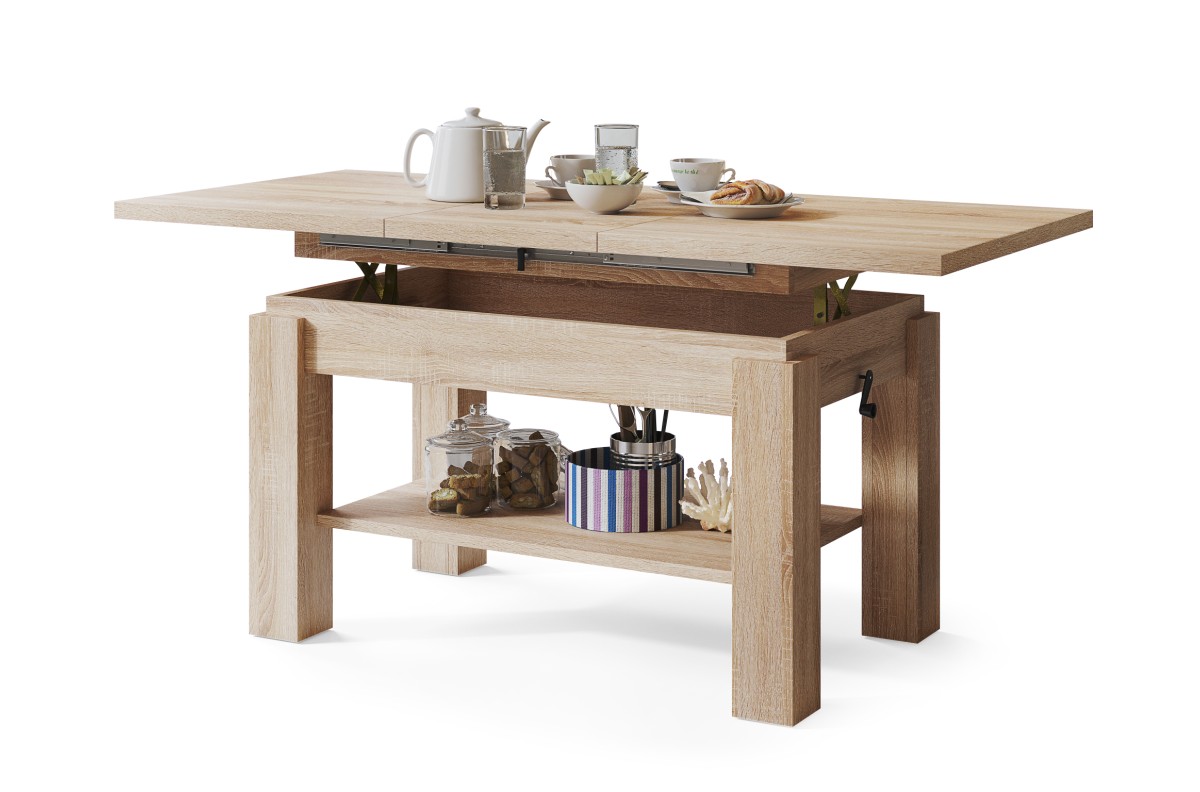 ASTORIA Sonoma Oak - SULANKSTOMAS KAVOS STALIUKAS SU LENTYNA