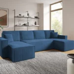 Paprasta išskleidžiama kampinė sofa, U formos, Gr2