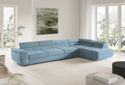 Kampinė sofa-lova su galvos atramomis 155 XL Benjamin