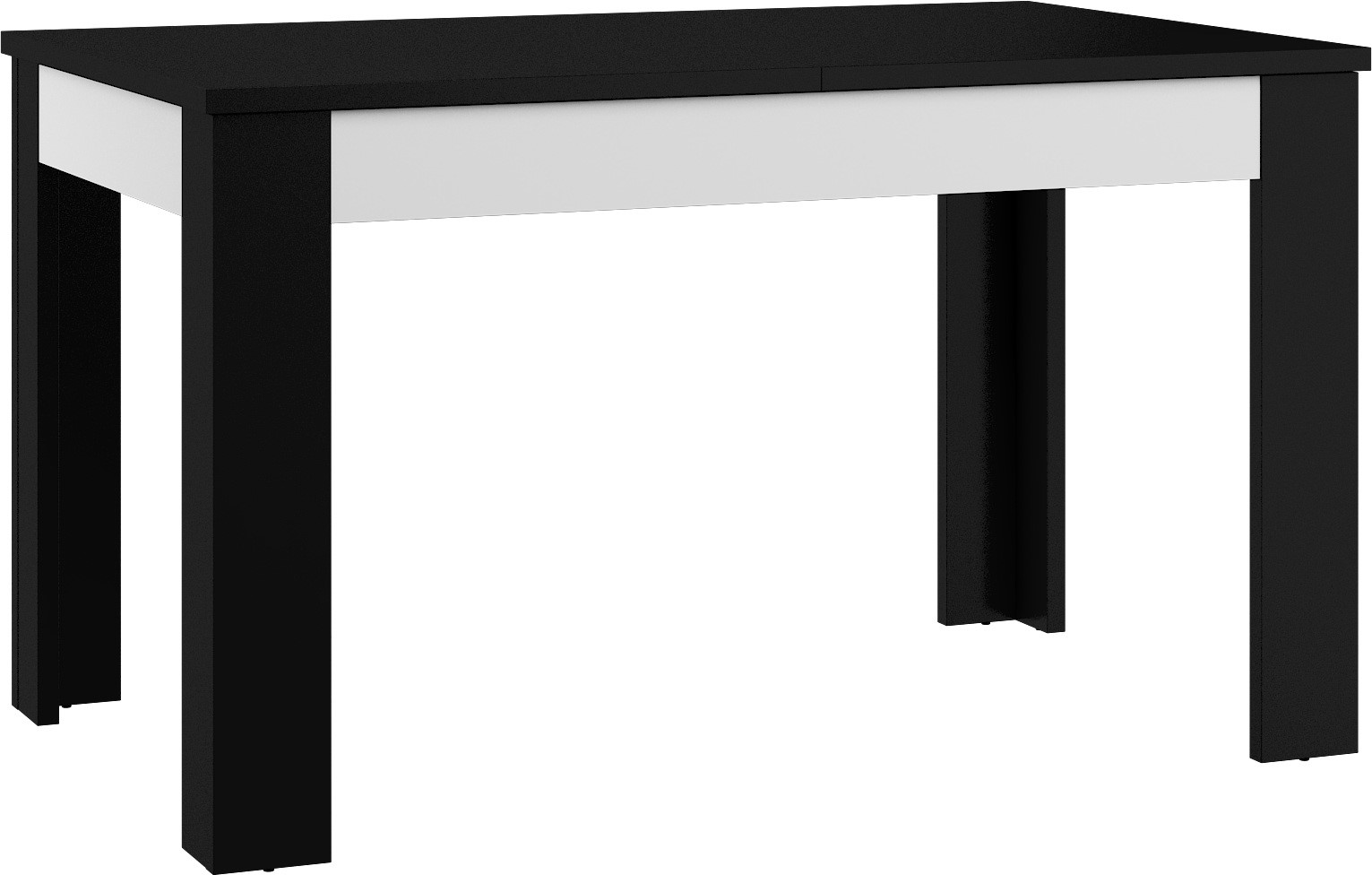 BRITA 22 baldų ištraukiamas stalas svetainei, valgomajam, juodai baltas
