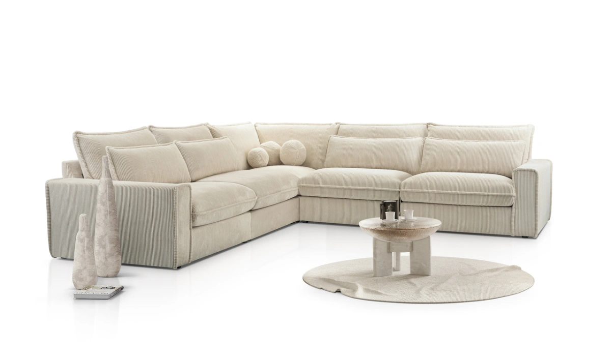 Cecylia modulinė kampinė sofa, neišskleidžiama, 309x309 cm - Paveikslėlis 3