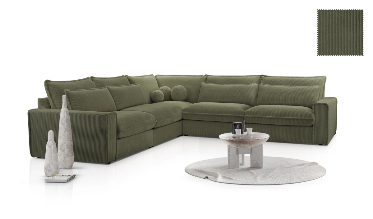 Cecylia modulinė kampinė sofa, neišskleidžiama, 309x309 cm - Paveikslėlis 2