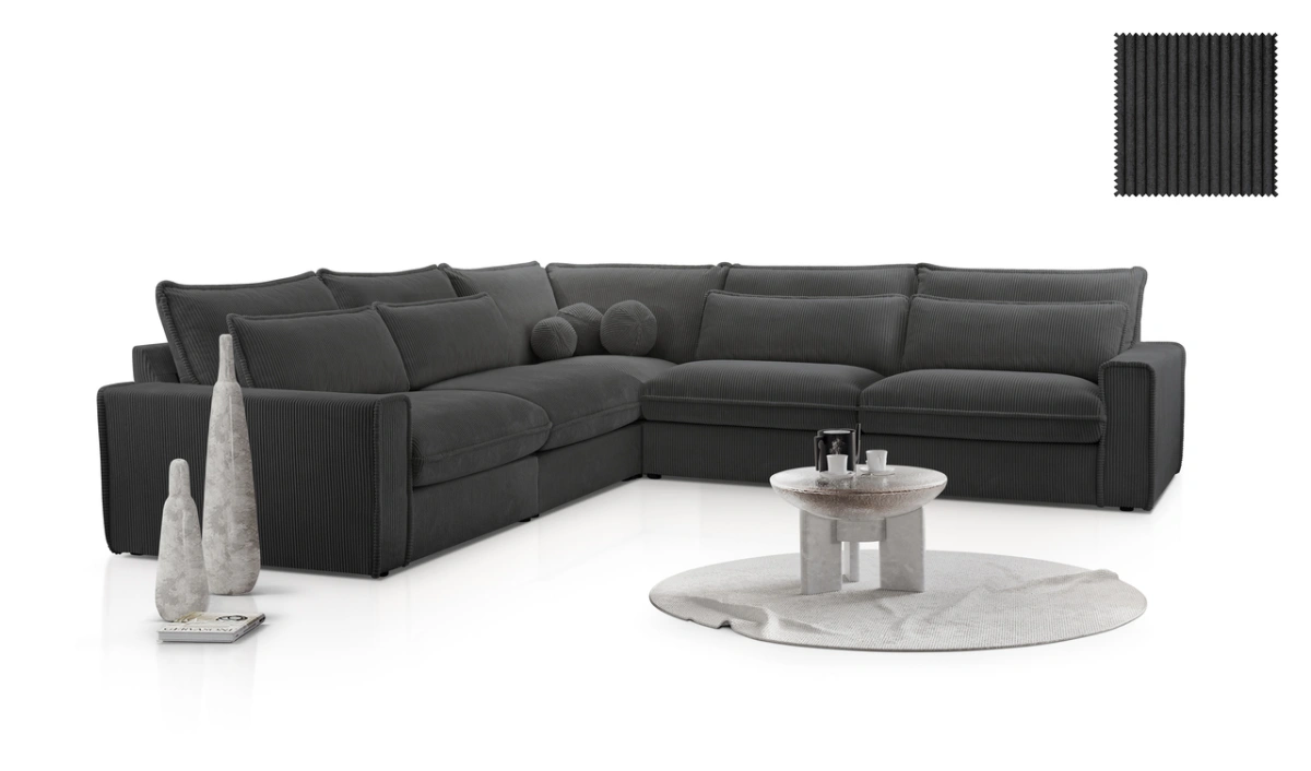 Cecylia modulinė kampinė sofa, neišskleidžiama, 309x309 cm - Paveikslėlis 4