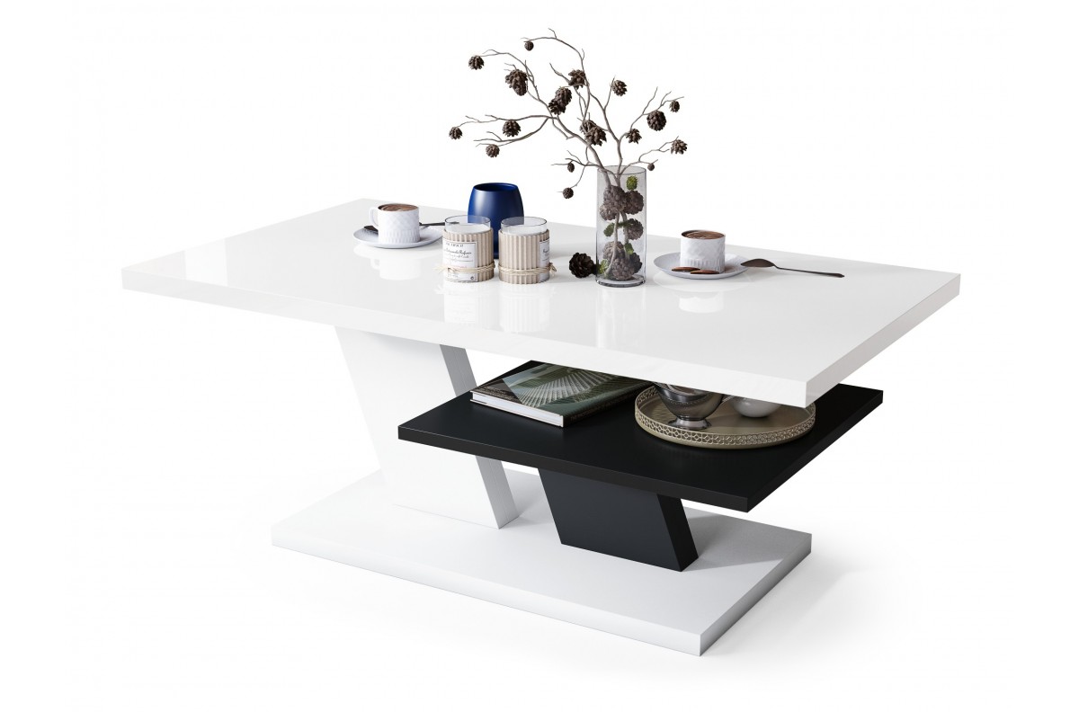 CLIFF blizgi balta/juoda - MODERNUS KAVOS STALIUKAS