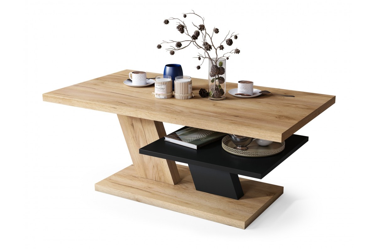 CLIFF MAT Craft ąžuolo aukso/juodo atspalvio - MODERNUS KAVOS STALIUKAS