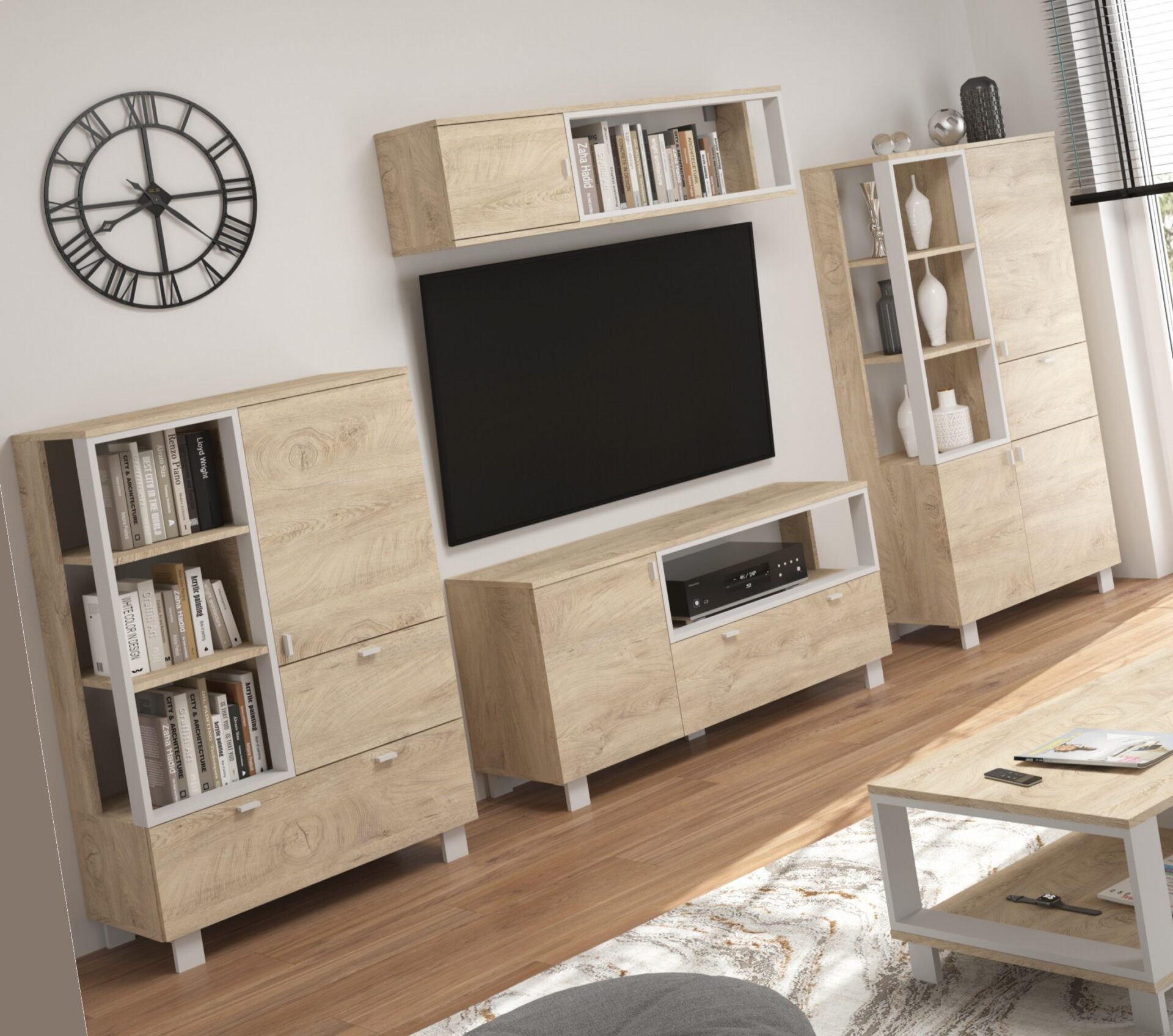 GAVES baldai #5 kambario sieninė spintelė knygų lentyna TV spintelė pakabinama lentyna endg.bi