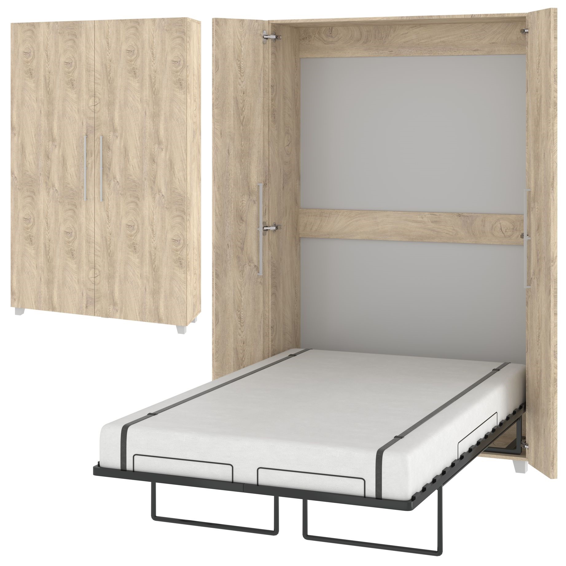 Vertikali sieninė lova TEDDY 120, ąžuolo imitacija