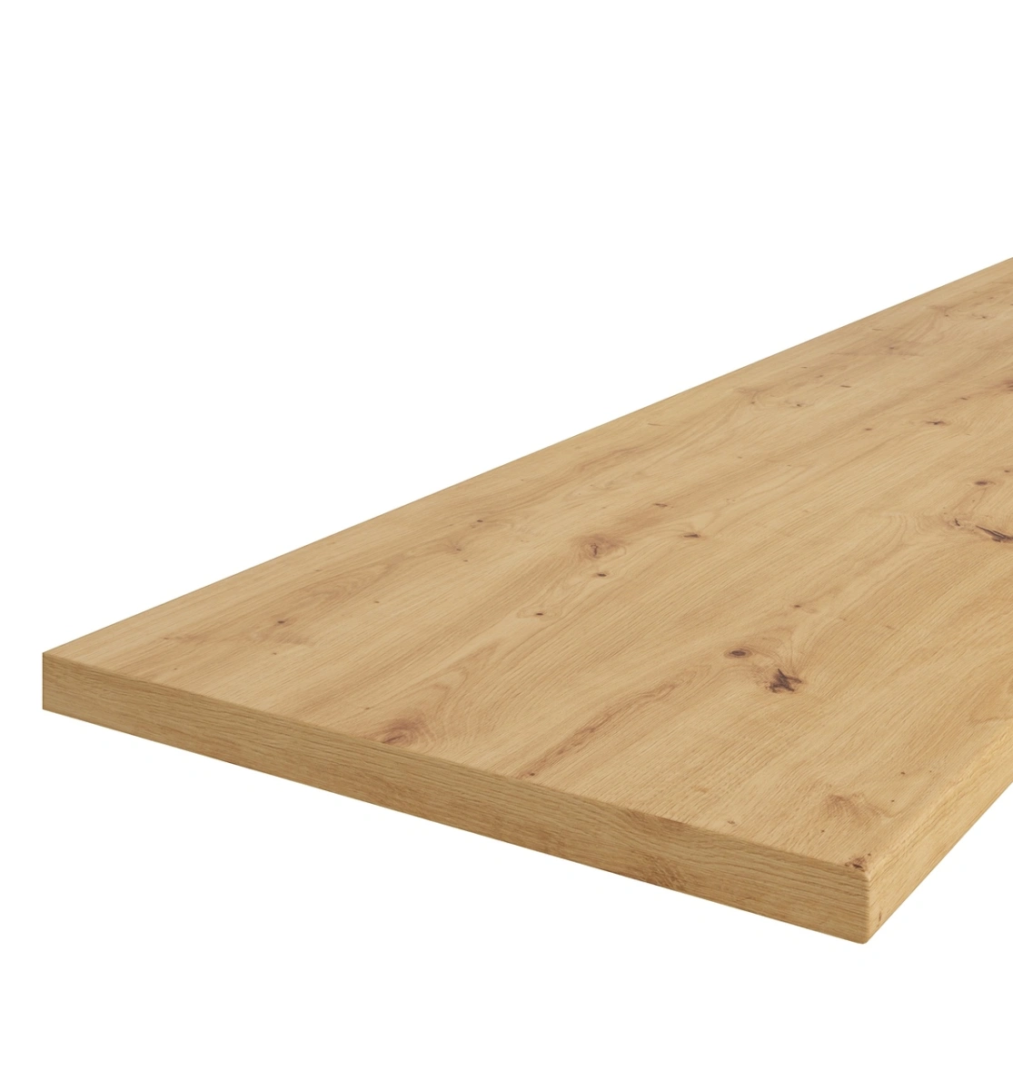 Ąžuolinis „Artisan“ stalviršis virtuvės gamintojui 027, storis 28 mm, ilgis 410 cm