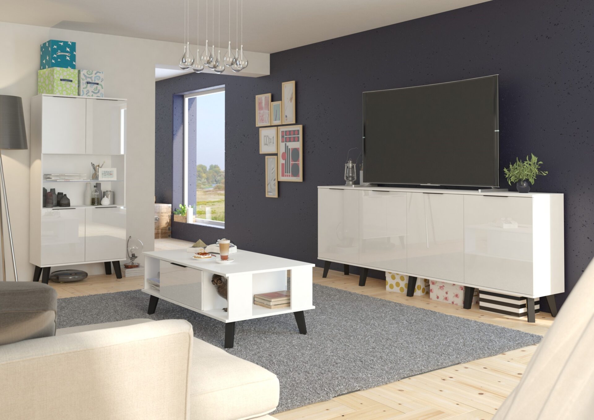 VENS baldų komplektas Nr. 2 su sienine spintele