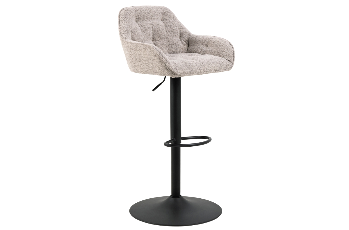 ELENA Beige Latte (Monza 60 audinys) / juoda koja - SUKAMA BARO KĖDĖ APMUŠTA VIRTUVEI, SVETAINEI, RESTORANUI