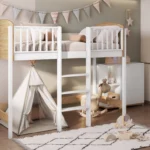 EVITA dviaukštė lova antresolėje 80x181 cm