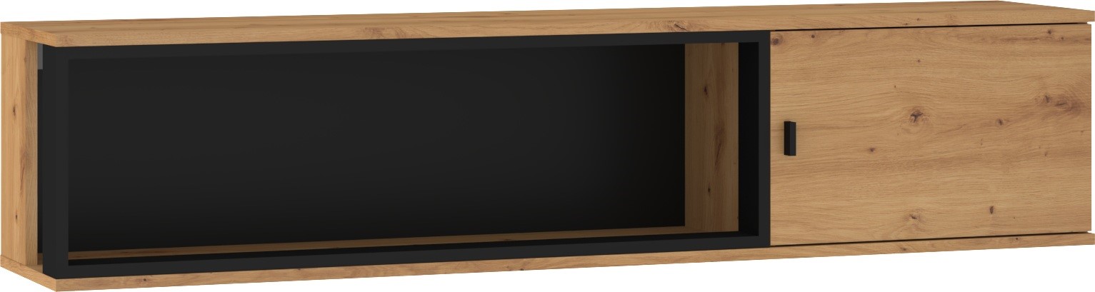 GAVES 16 baldai, sieninė lentyna, palėpės spintelė, ąžuolo dirbiniai, juoda