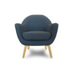 Mira fotelis su medinėmis kojomis Bydgoskie Meble Leather L4