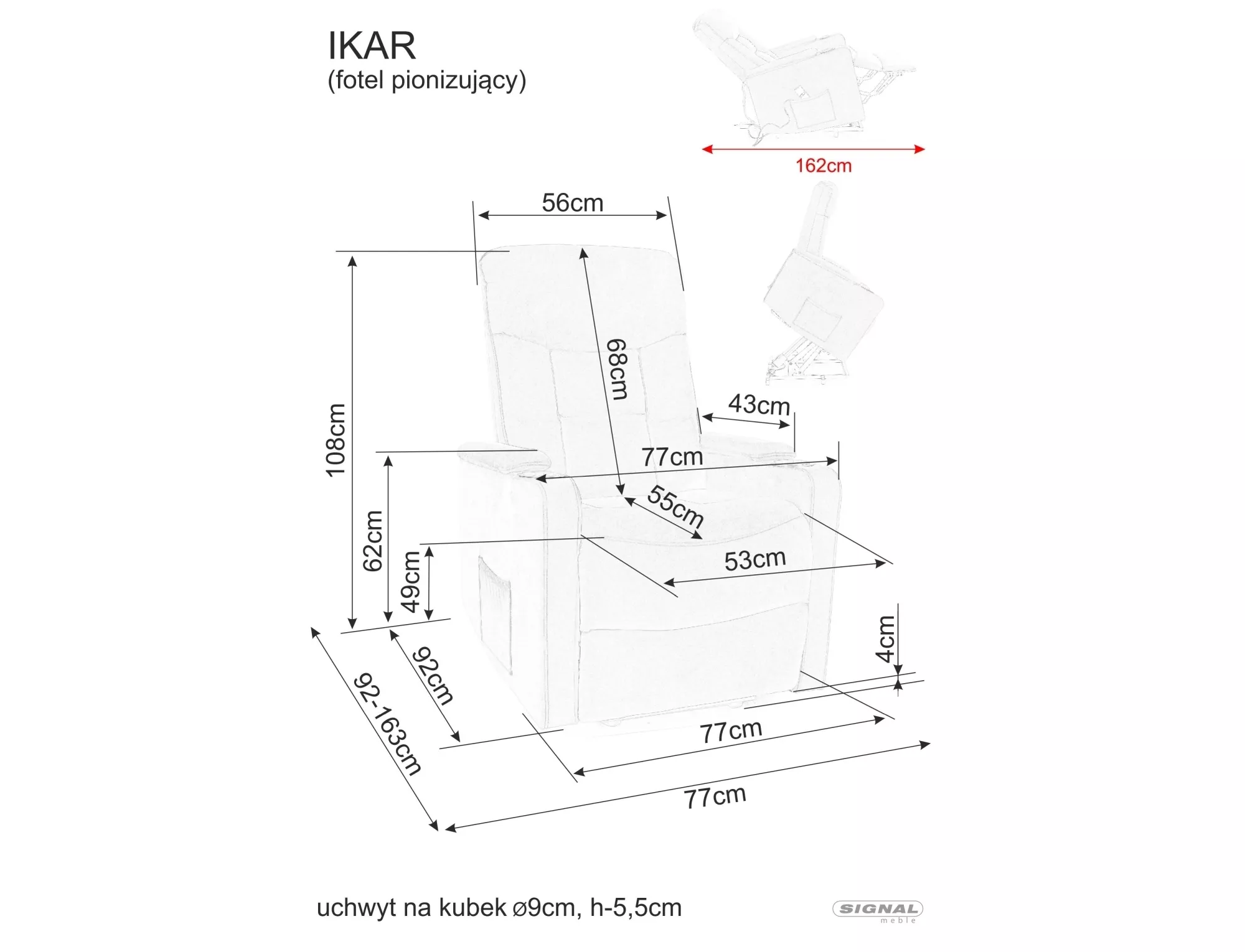 Ikar IKARVCB atlošiamas fotelis — изображение 7