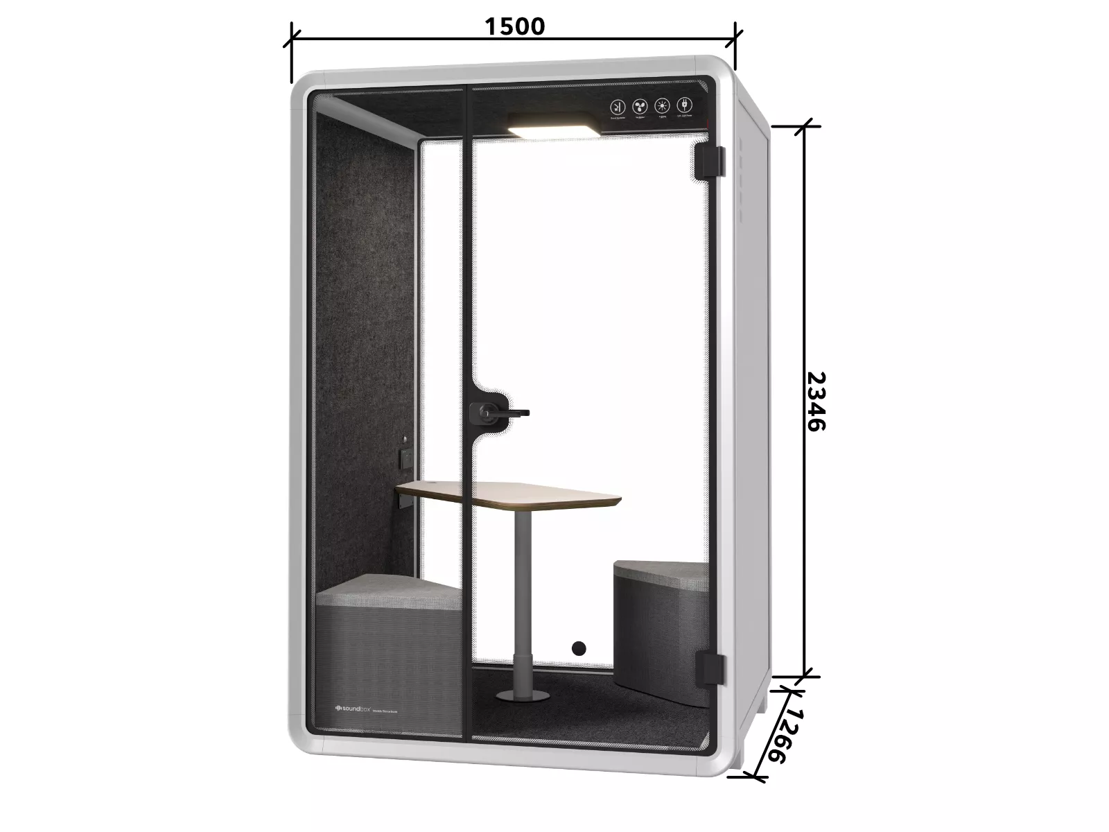 Vidutinio dydžio kabina ST MEDIUMBOOTHBST kajutė - Paveikslėlis 3