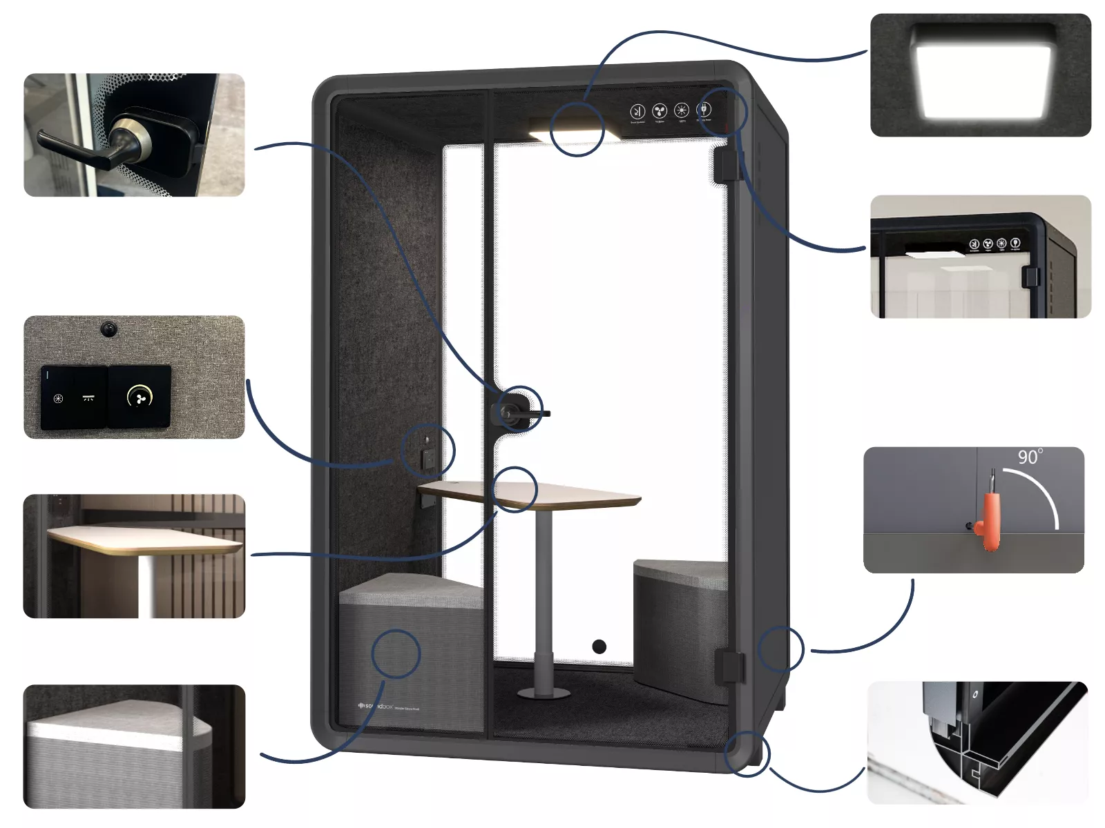 Vidutinio dydžio kabina ST MEDIUMBOOTHCST — изображение 4