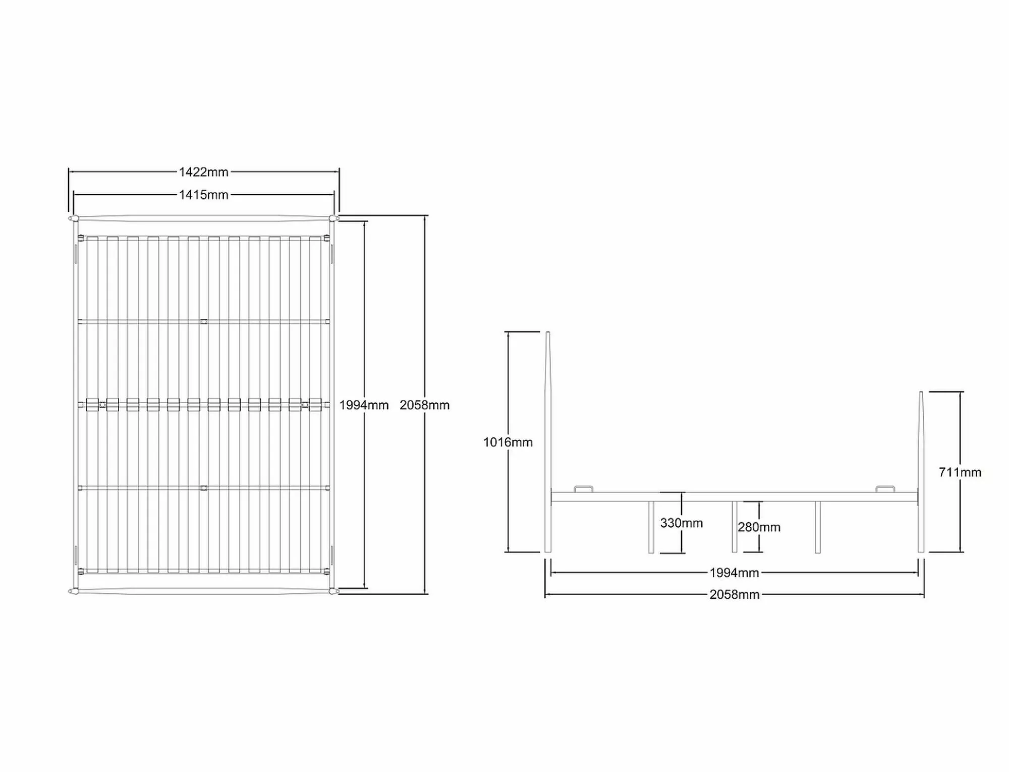 Sienos lova SIENAB140 - Paveikslėlis 2