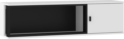 GAVES 15 baldai, sieninė lentyna, palėpės spintelė, balta, juoda