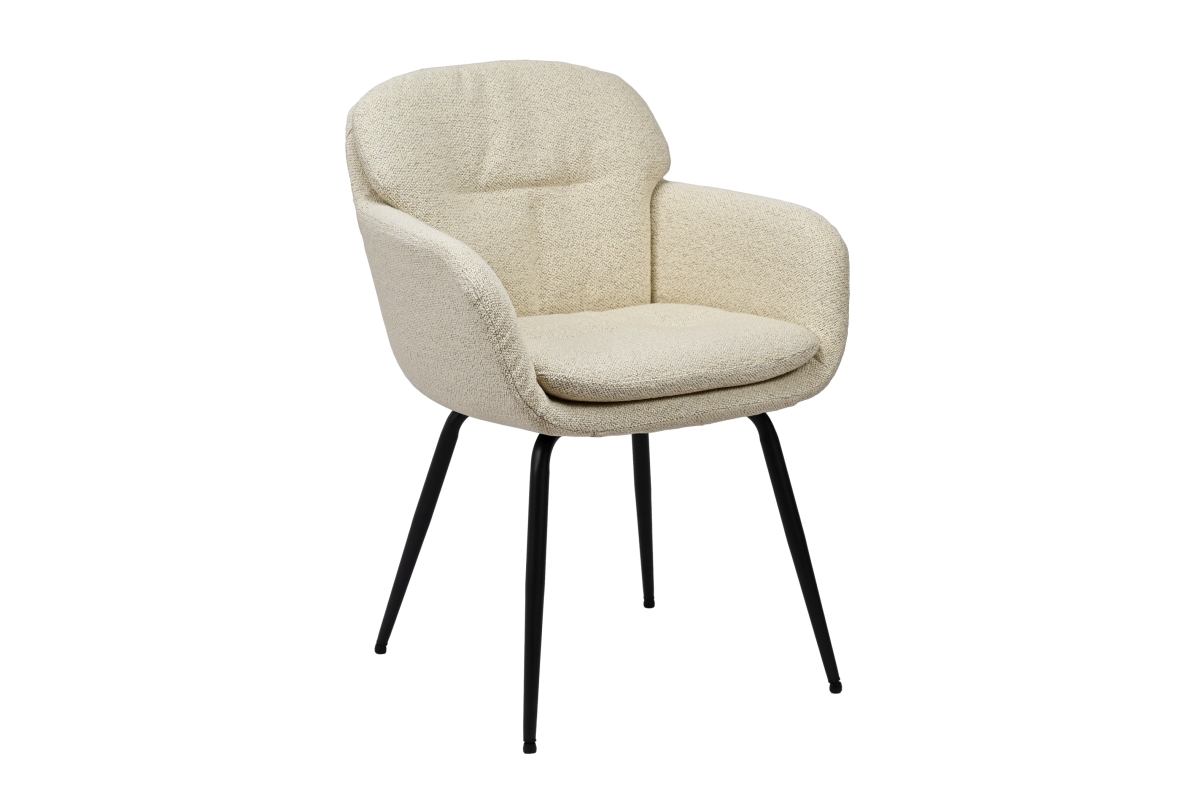 GEORGIA Cream (Monza 90 audinys) - MODERNI BUKLĖ APMUŠTA KĖDĖ SVETAINEI, VALGOMAJAM, BIURUI, PALĖPEI