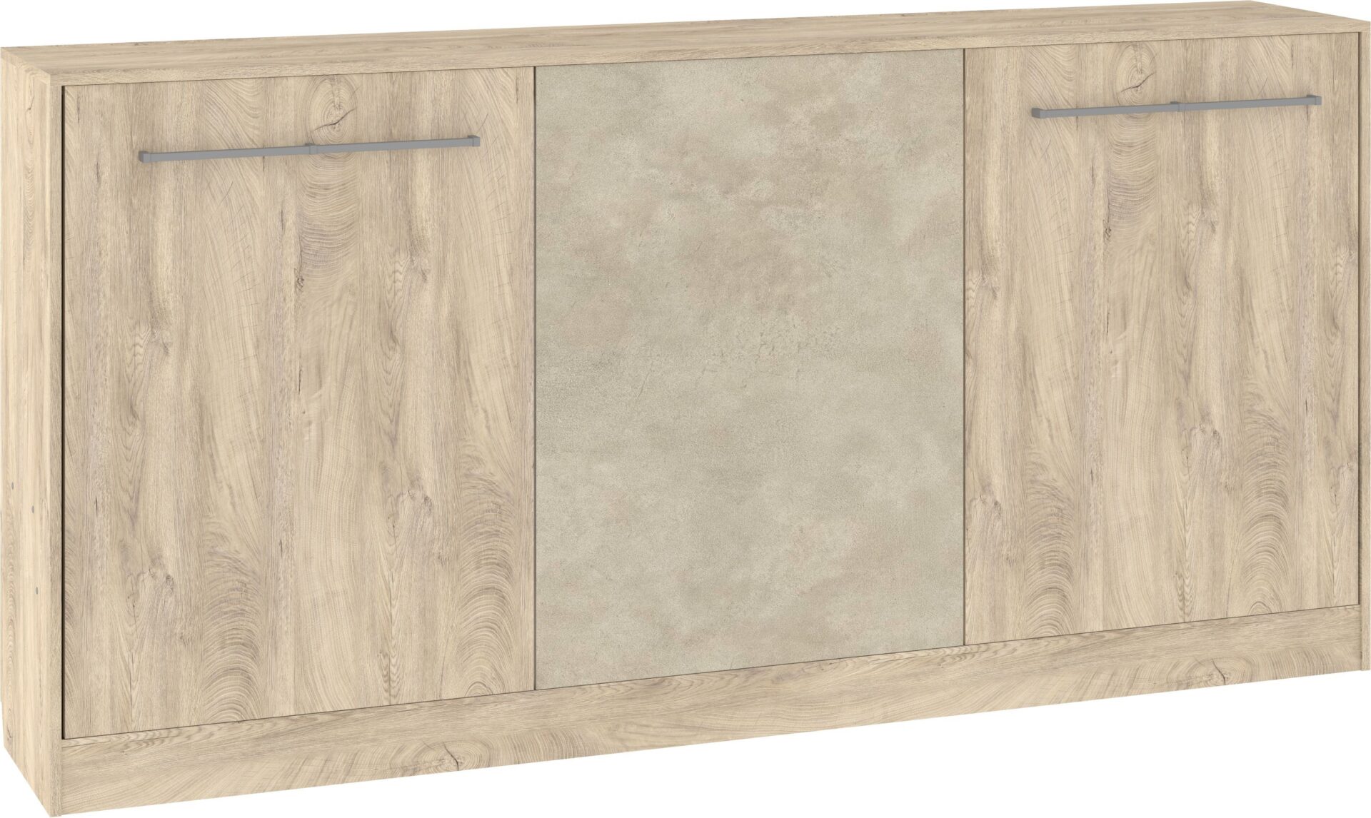 Sieninė lova, sulankstoma, paslėpta lova, 90x200, horizontali, ERGO, ąžuolo kraštai, gr.mig - Paveikslėlis 3