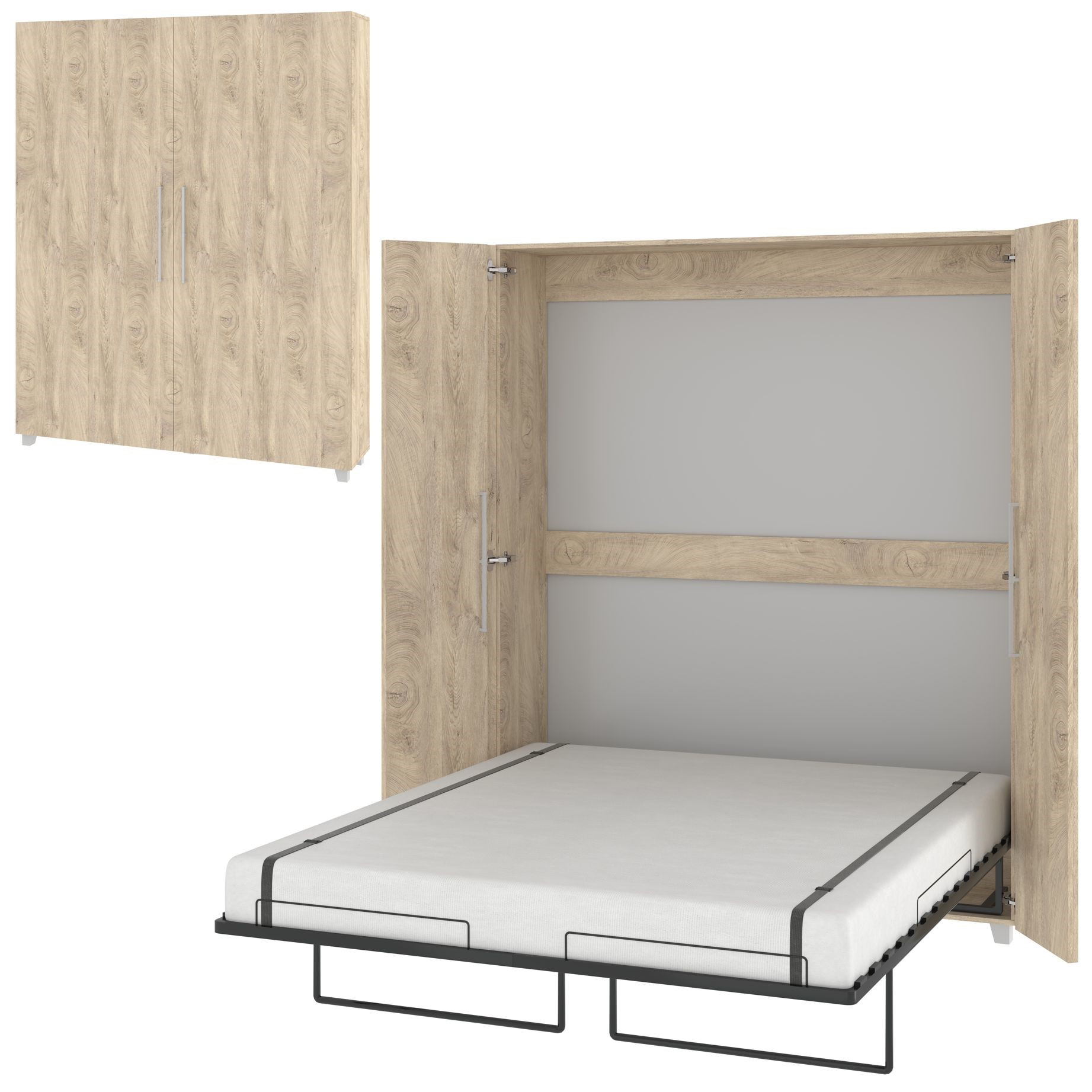 Vertikali sieninė lova TEDDY 160, ąžuolo imitacijos